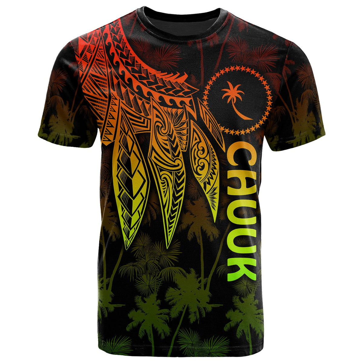 Chuuk T Shirt Polynesian Wings (Reggae) Unisex Reggae - Polynesian Pride