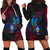 Guam Hoodie Dress - KingFisher Bird With Map - Polynesian Pride