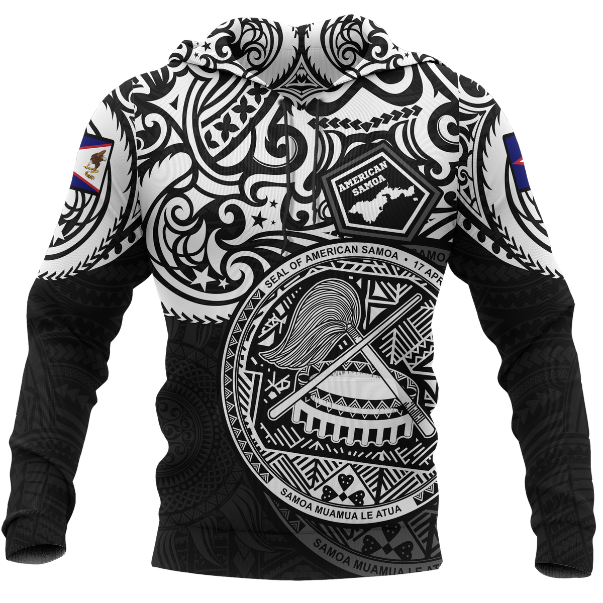 American Samoa Hoodie National Pride (White) Unisex WHITE - Polynesian Pride