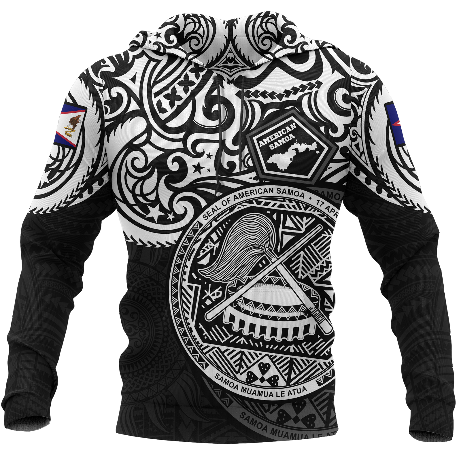 American Samoa Hoodie National Pride (White) Unisex WHITE - Polynesian Pride