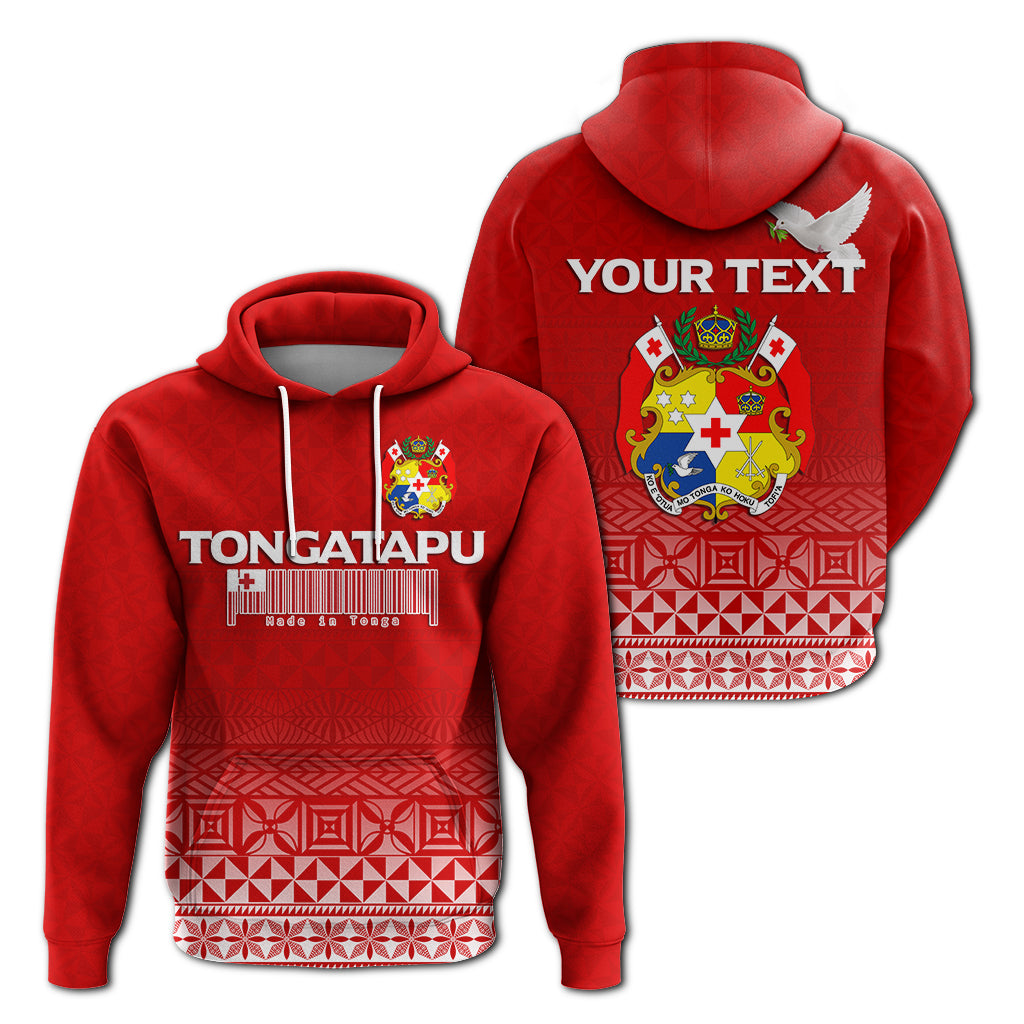 Custom Tonga Tongatapu Hoodie Tongan Pattern LT12 Unisex Red - Polynesian Pride