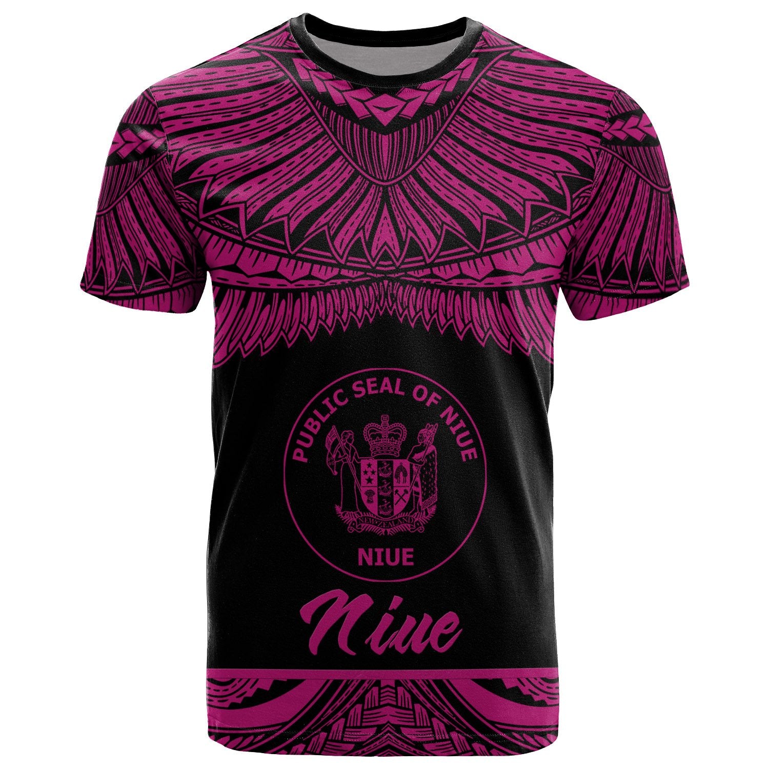 Niue Polynesian T Shirt Niue Pride Pink Version Unisex Pink - Polynesian Pride