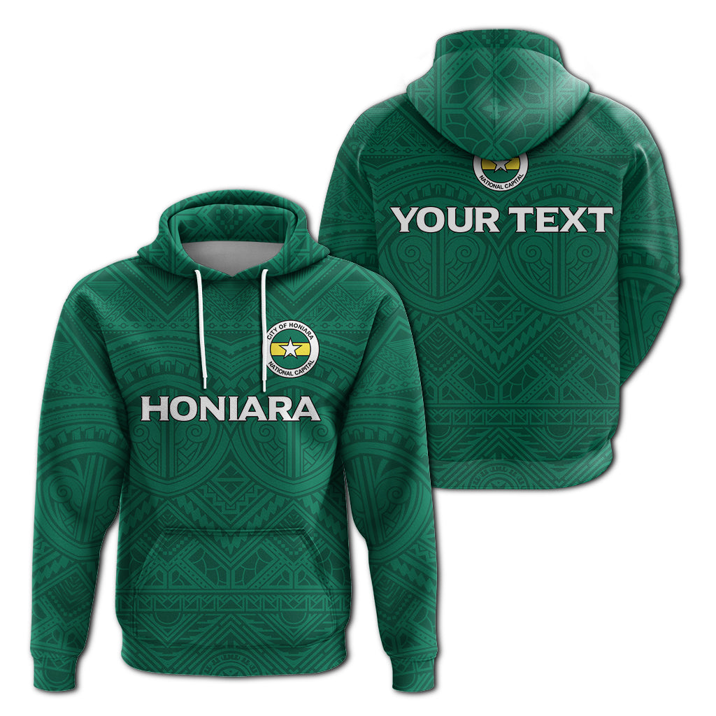 Custom Solomon Islands Honiara Hoodie Tribal Pattern LT12 Unisex Green - Polynesian Pride