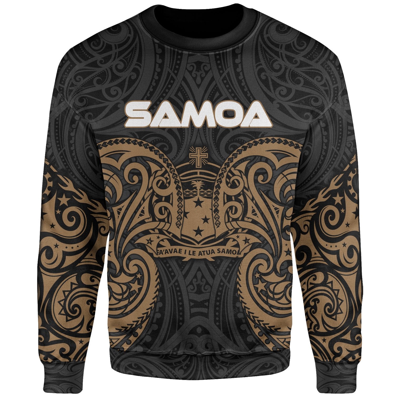 Samoa Polynesian Sweater - Spirit Style Gold Unisex Gold - Polynesian Pride