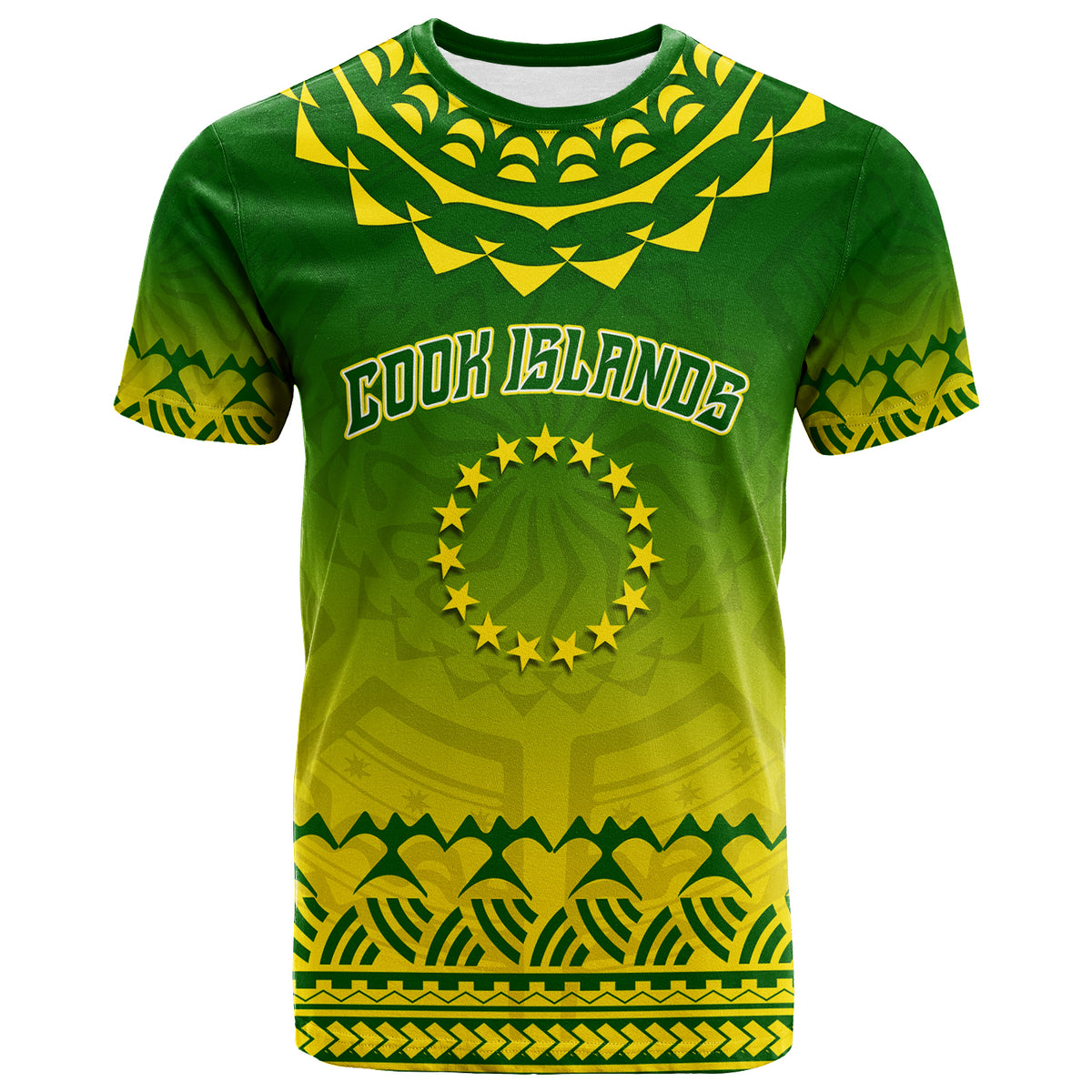Cook Islands Turtle With Tribal T Shirt LT12 Unisex Green - Polynesian Pride
