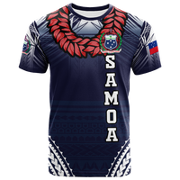 Samoan Ula Fala Art T Shirt LT12 Unisex Blue - Polynesian Pride