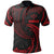 Kosrae Micronesia Polo Shirt Red Tribal Wave Unisex Red - Polynesian Pride