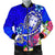 Fiji Men's Bomber Jacket - Turtle Plumeria (Blue) - Polynesian Pride