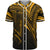 Hawaii Baseball Shirt - Gold Color Cross Style Unisex Black - Polynesian Pride