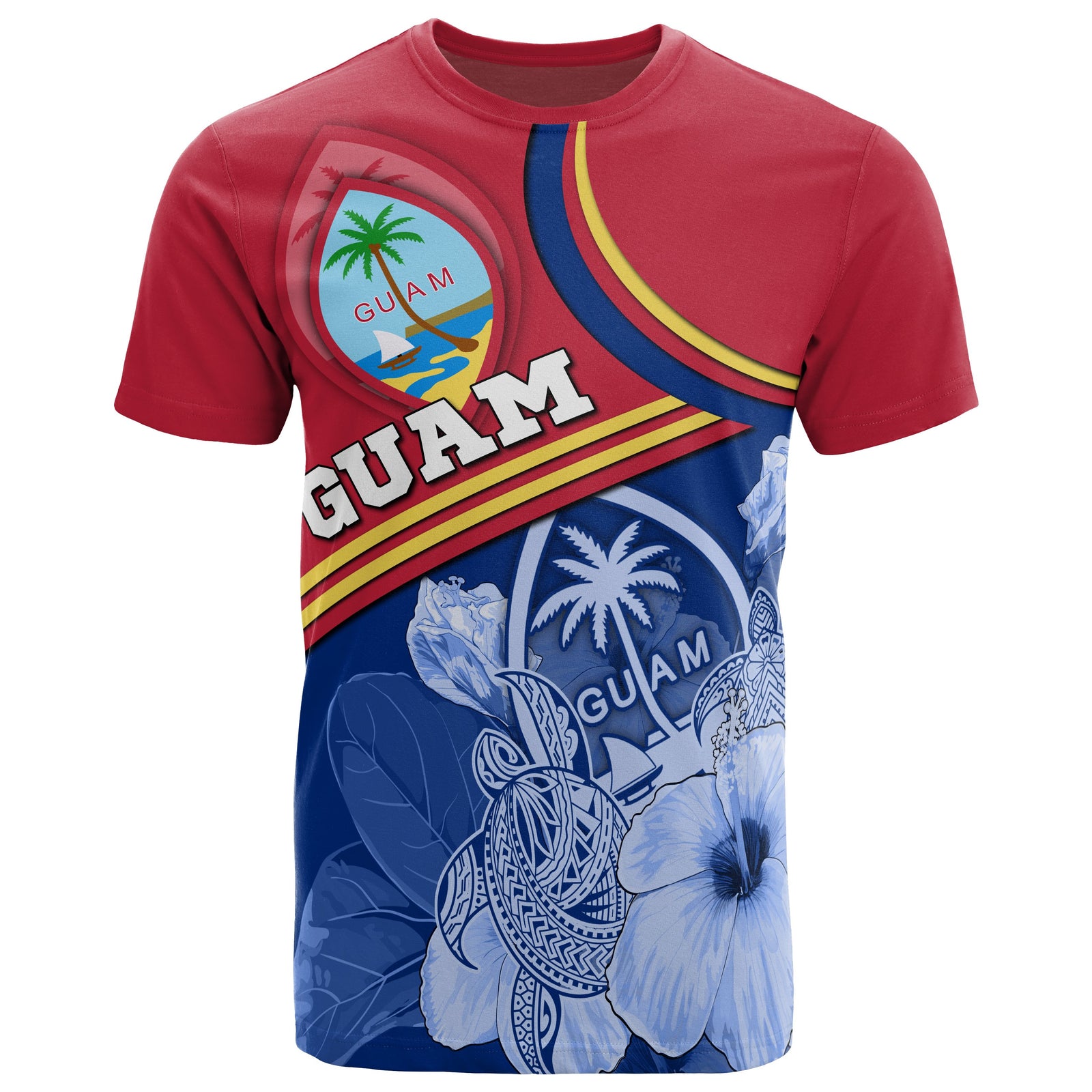 Guam Polynesian T Shirt Land of the Chamorros Unisex Blue - Polynesian Pride