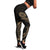 American Samoa Polynesian Women's Legging - Gold Tribal Wave - Polynesian Pride