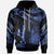 New Caledonia Hoodie Polynesian Tattoo Blue Version Unisex Blue - Polynesian Pride