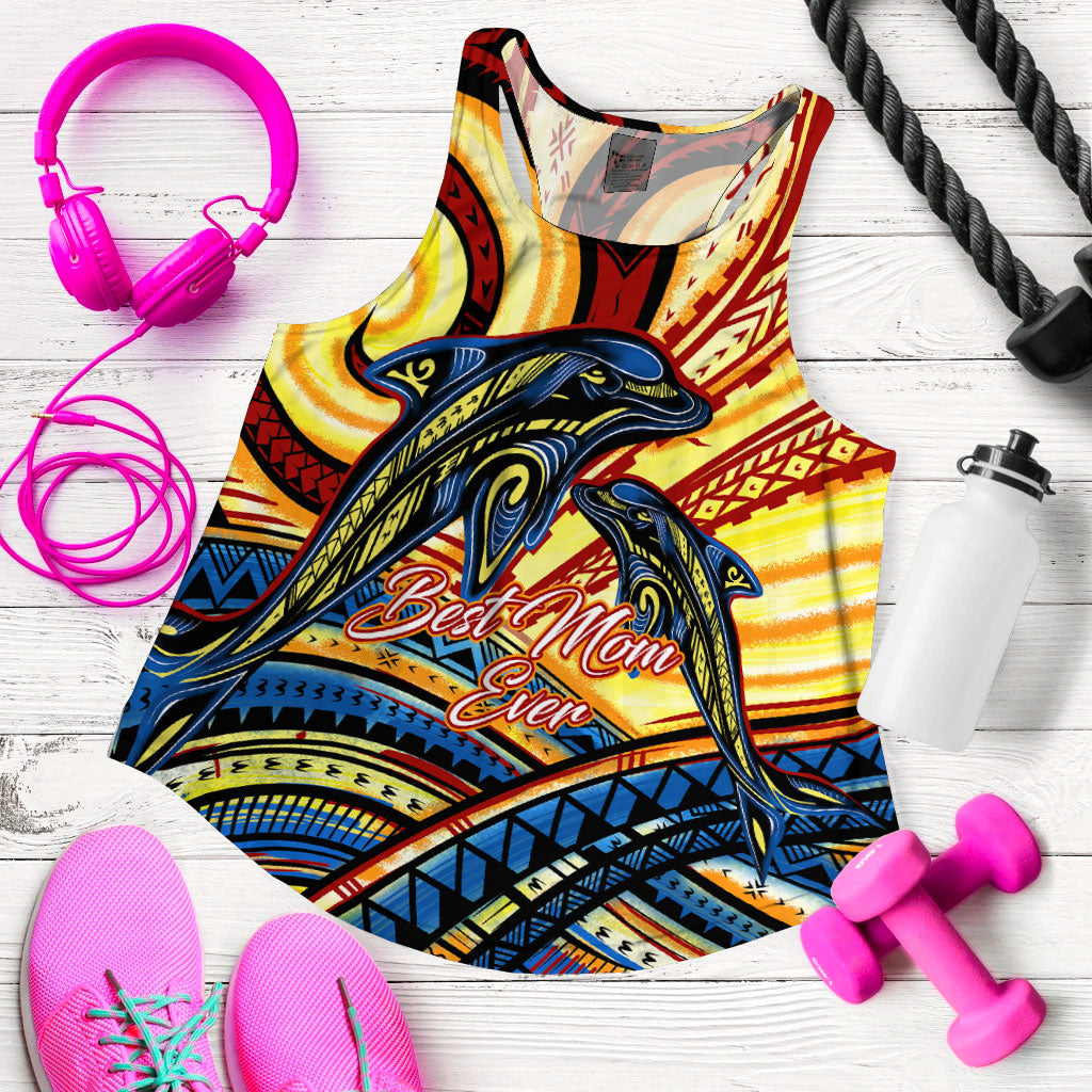(Custom Personalised) Polynesia Best Mom Ever Women Tank Top - LT12 Art - Polynesian Pride