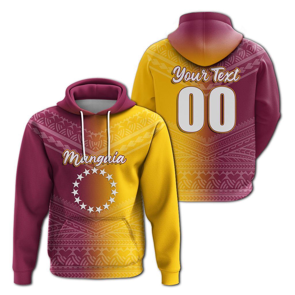 Custom Mangaia Cook Islands Pride Hoodie LT12 Yellow - Polynesian Pride