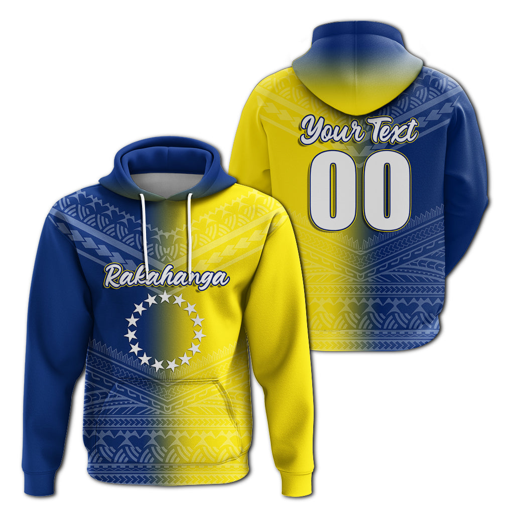 Custom Rakahanga Islands Pride Hoodie LT12 Hoodie Blue - Polynesian Pride