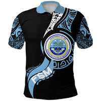 Federated States of Micronesia Polo Shirt Micronesia Pride LT12 Unisex Black - Polynesian Pride