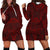 Polynesian Women's Hoodie Dress - Polynesian Red Black Red - Polynesian Pride