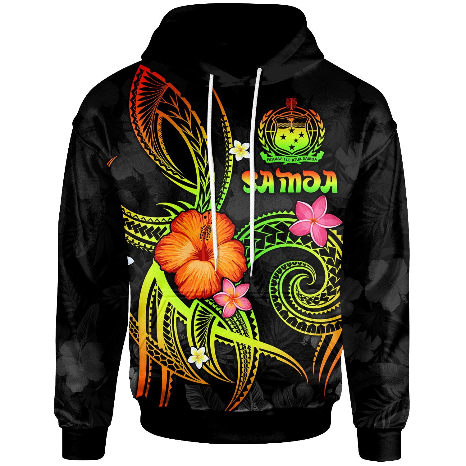 Polynesian Hawaii Hoodie Legend of Samoa (Reggae) Unisex Reggae - Polynesian Pride