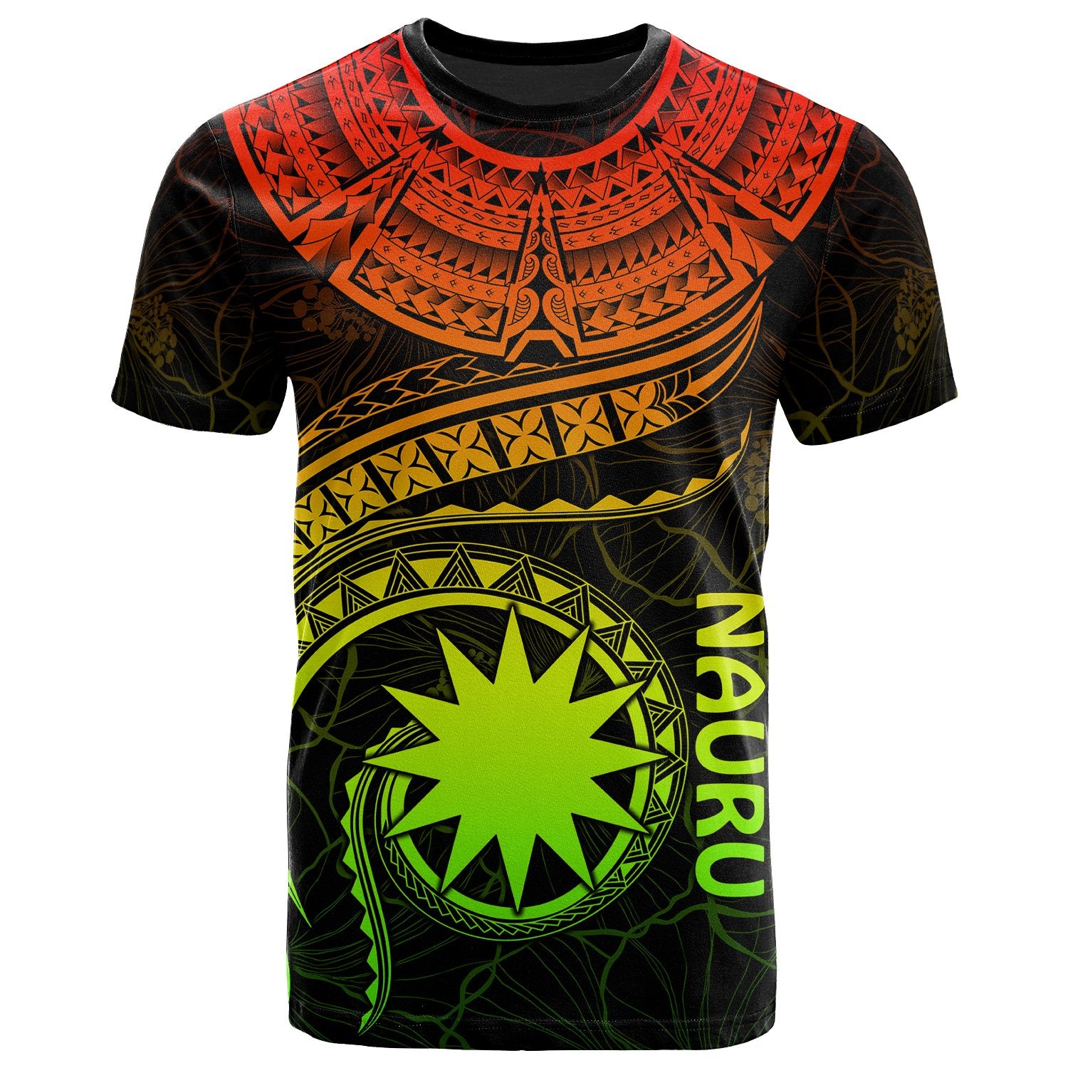 Nauru Polynesian T Shirt Nauru Waves (Reggae) Unisex Art - Polynesian Pride