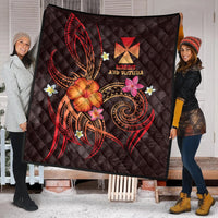 Wallis and Futuna Polynesian Premium Quilt - Legend of Wallis and Futuna (Red) - Polynesian Pride