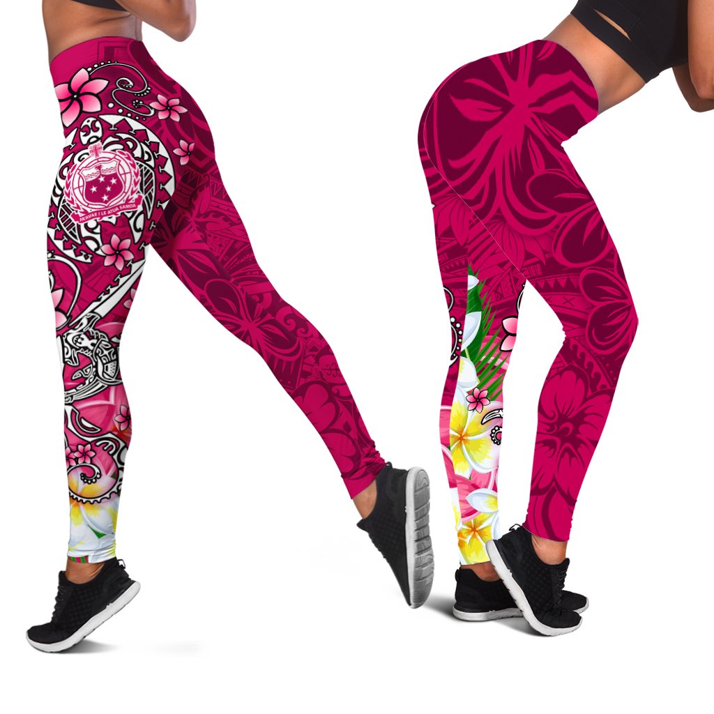 Samoa Legging - Turtle Plumeria (Pink) Pink - Polynesian Pride