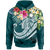 Marshall Islands Polynesian Hoodie Summer Plumeria (Turquoise) Unisex Turquoise - Polynesian Pride