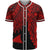 Tokelau Polynesian Baseball Shirt - Tribal Wave Tattoo Red Unisex Red - Polynesian Pride