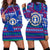 Northern Mariana Islands Christmas Hoodie Dress - Ugly Christmas - LT12 Blue - Polynesian Pride