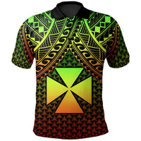 Polynesian Wallis and Futuna Polo Shirt Reggae Vintage Polynesian Patterns Unisex Reggae - Polynesian Pride