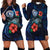 Northern Mariana Islands Polynesian Hoodie Dress - Blue Turtle Hibiscus Blue - Polynesian Pride