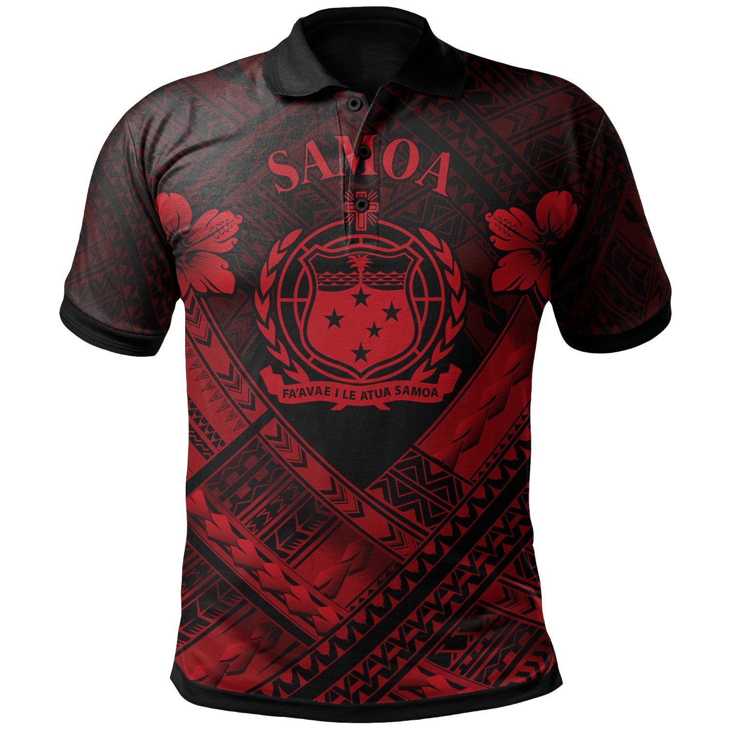 Samoa Polynesian Polo Shirt Samoa Red Seal Camisole Hibiscus Style Unisex Red - Polynesian Pride