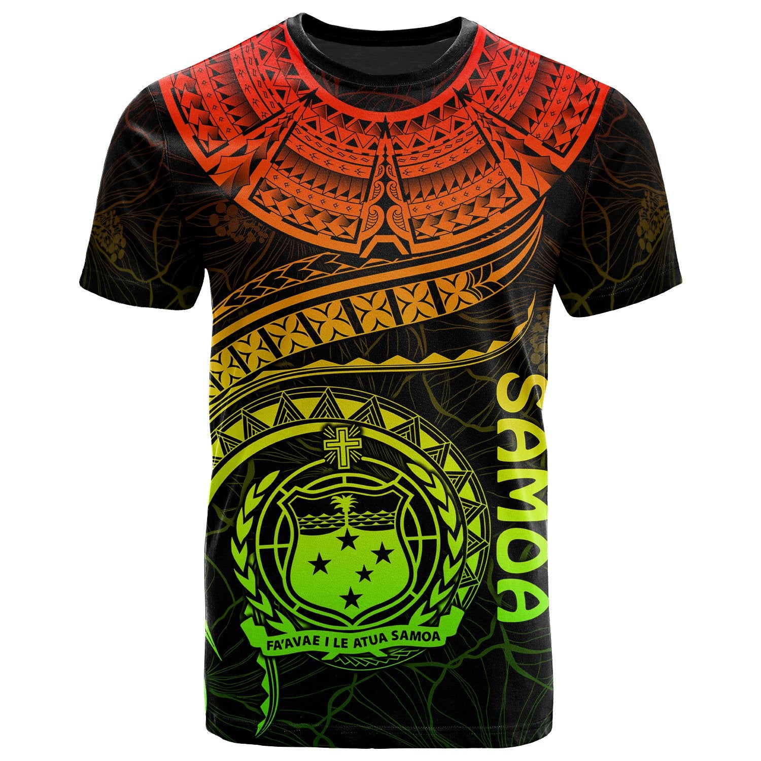 Polynesian Samoa T shirt Samoan Waves (Reggae) Unisex Art - Polynesian Pride