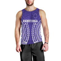 (Custom Personalised) Cook Islands Rarotonga Men Tank Top - Purple Tribal Pattern - LT12 - Polynesian Pride