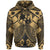 Tonga Polynesian Hoodie Tonga Gold Seal with Polynesian tattoo Unisex Gold - Polynesian Pride