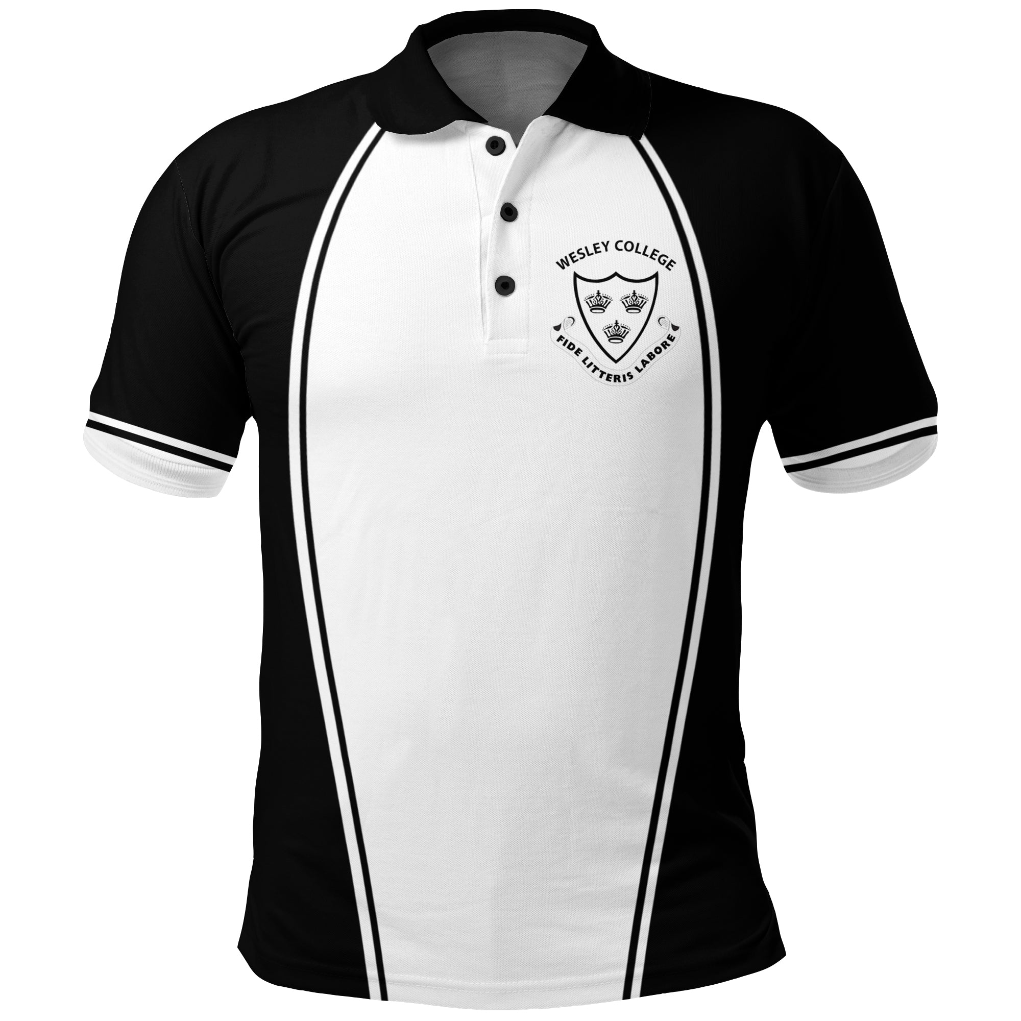 Custom Wesley College Taniela Ngaue Polo Shirt LT12 Unisex Black - Polynesian Pride