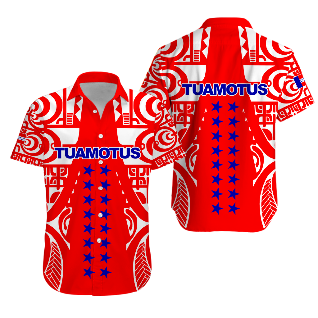 Tuamotu Archipelago Tribal Tattoo Hawaiian Shirt - LT12 Unisex Red - Polynesian Pride