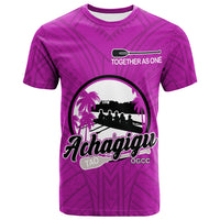 Achagigu Guam Canoe Club T Shirt LT12 Unisex Pink - Polynesian Pride