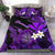 Hawaii Turtle With Plumeria Leaf Purple Bedding Set - LT12 Bedding Set Black - Polynesian Pride