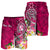 Tonga Custom Personalised Men's Shorts - Turtle Plumeria (PINK) - Polynesian Pride