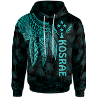 Kosrae Hoodie Polynesian Wings (Turquoise) Unisex Turquoise - Polynesian Pride