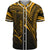 Kosrae State Baseball Shirt - Gold Color Cross Style Unisex Black - Polynesian Pride