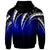 Palau Hoodie Tropical Leaf Gradient Blue Style - Polynesian Pride