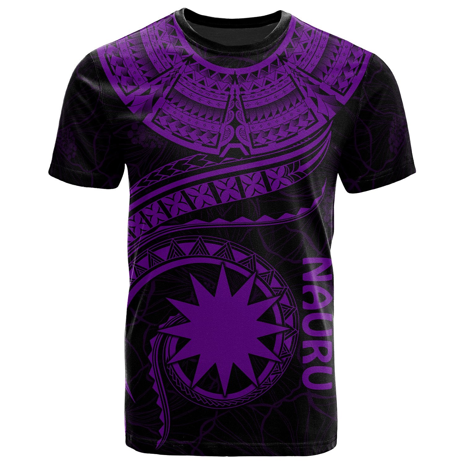 Nauru Polynesian T Shirt Nauru Waves (Purple) Unisex Purple - Polynesian Pride