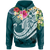 Tonga Polynesian Hoodie Summer Plumeria (Turquoise) Unisex Turquoise - Polynesian Pride