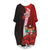 Fiji Polynesian Batwing Pocket Dress - Hibiscus With Coat Of Arm Women Black - Polynesian Pride