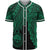 Federated States Of Micronesia Polynesian Baseball Shirt - Tribal Wave Tattoo Green Unisex Green - Polynesian Pride