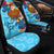 Papua New Guinea Custom Personalised Car Seat Covers - Tropical Style Universal Fit Blue - Polynesian Pride