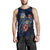 Solomon Islands Polynesian Men Tank Top - Blue Turtle Hibiscus - Polynesian Pride