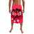 Hawaii Skull Lavalava Mysterious Polynesia and Red Flowers LT13 Red - Polynesian Pride