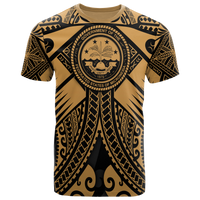 FSM T Shirt Gold Seal with Polynesian Tattoo Unisex Art - Polynesian Pride